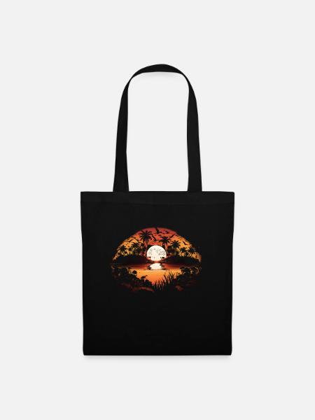 Sun Rising Over Water - Tote Bag - black