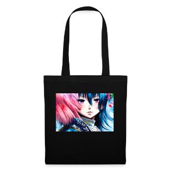 Japan Mädchen Girl Anime - Tote Bag - black - Front