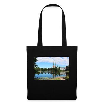 Lac idyllique avec église - Sac en tissu - noir - Devant