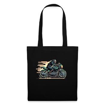 8-bit motorcycle - Tote Bag - black - Front