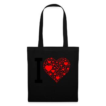 i love design 2 - Stoffbeutel - Schwarz - Vorne