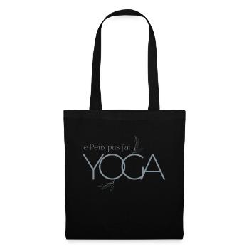 Je peux pas j'ai yoga - Sac en tissu - noir - Devant