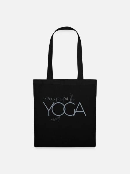 Je peux pas j'ai yoga - Sac en tissu - noir