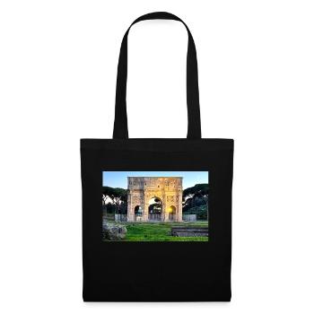 Arc de Constantin à Rome, au coucher du soleil - Sac en tissu - noir - Devant