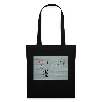 Banksy No future - Art Streetart - Original - Sac en tissu - noir - Devant