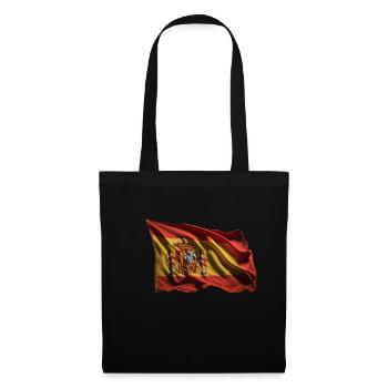 Drapeau de l’Espagne - Sac en tissu - noir - Devant