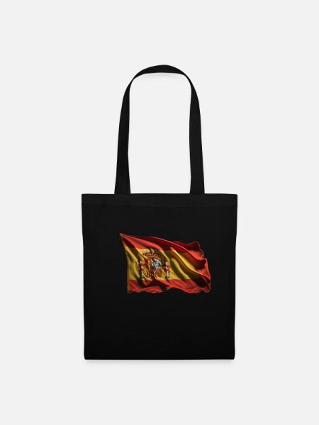 Spain Flag Flag - Tote Bag - black