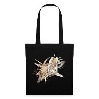 artistic filigree motif made of ribbons and feathers - Tote Bag - black - Front