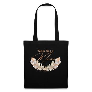 Team de la mariée floral - Sac en tissu - noir - Devant