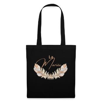La mariée floral - Sac en tissu - noir - Devant