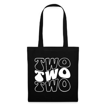 Deux enfants 2e anniversaire garçons filles 2 ans - Sac en tissu - noir - Devant
