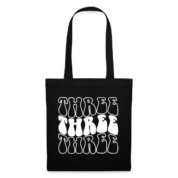 Trois enfants 3e anniversaire garçons filles 3 ans - Sac en tissu - noir - Devant