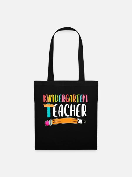 Back To School Kindergarten Teacher - Stoffbeutel - Schwarz