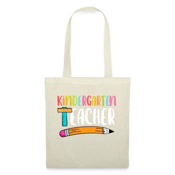 Back To School Kindergarten Teacher - Stoffbeutel - Natur - Vorne