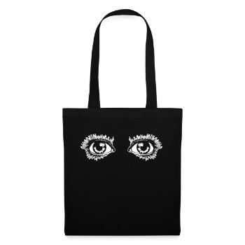 Auge Augen Augenarzt - Stoffbeutel - Schwarz - Vorne