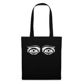 Auge Augen Augenarzt - Stoffbeutel - Schwarz - Vorne