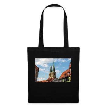 Nikolaikirche Nikolaus Kirche Quedlinburg - Stoffbeutel - Schwarz - Vorne