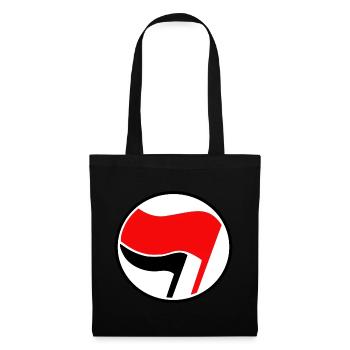 Logo des drapeaux Antifa - Sac en tissu - noir - Devant