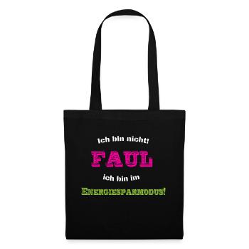 Faul - Stoffbeutel - Schwarz - Vorne