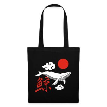 White whale and red sun - Tote Bag - black - Front