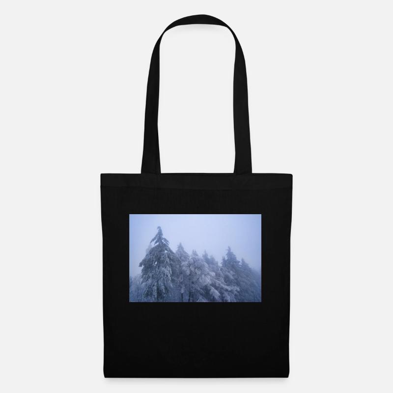 Trees in the snow - Tote Bag - black