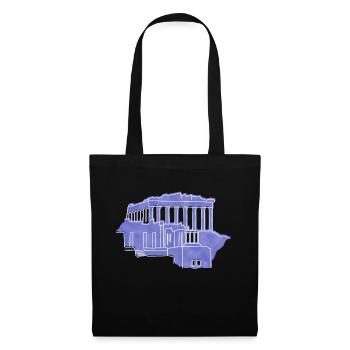 "Acropolis", boho line art design, series "Greece" - Tote Bag - black - Front