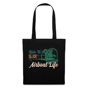 Ride To Slide Airboat Life Hydroplane Propeller Sw - Sac en tissu - noir - Devant