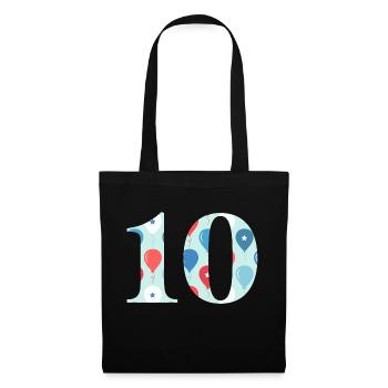 10th anniversary balloon - Tote Bag - black - Front