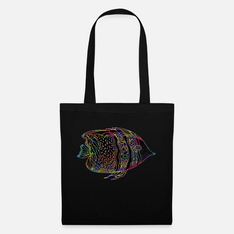 Fisch - Stoffbeutel - Schwarz
