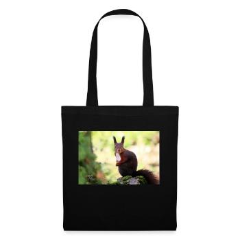 Eichhörnchen - Stoffbeutel - Schwarz - Vorne