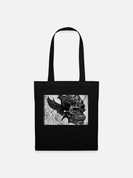 Halloween skull - Tote Bag - black