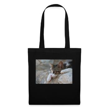 Katzen - Stoffbeutel - Schwarz - Vorne
