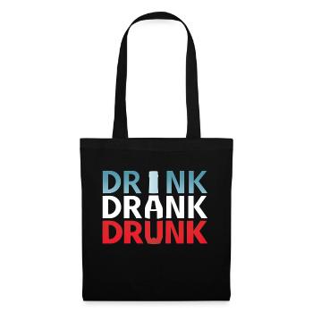 Trinken, trinken, trinken - Stoffbeutel - Schwarz - Vorne