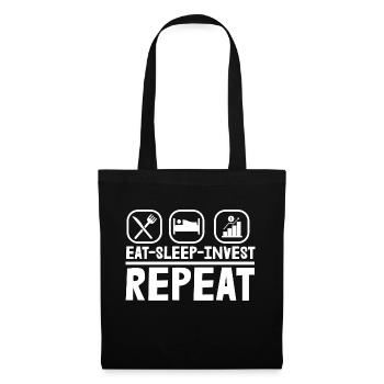Eat Sleep Invest Repeat Trader Investor Stock Mark - Tote Bag - black - Front