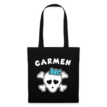 Pirate Carmen Design pour les filles et les femmes - Sac en tissu - noir - Devant