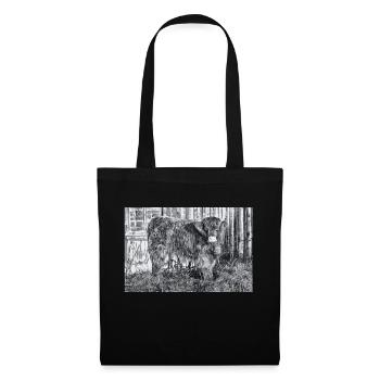 Bovins Highland - Sac en tissu - noir - Devant