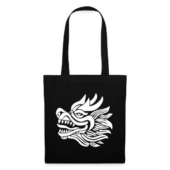 Chinese Dragon Head (White) - Tote Bag - black - Front