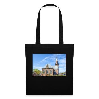 Neue Kirche (Nieuwe Kerk) in Katwijk aan zee - Stoffbeutel - Schwarz - Vorne