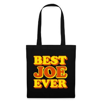 Lustiges Geschenk mit Vornamen Joe - Stoffbeutel - Schwarz - Vorne