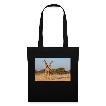 Girafes - Sac en tissu - noir - Devant