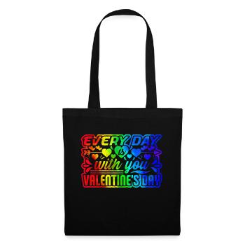 Love me Valentine Happy Valentines Valentines - Tote Bag - black - Front