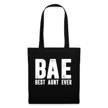 Beste Tante aller Zeiten BAE Tante Geschenke Tante - Stoffbeutel - Schwarz - Vorne