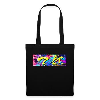 Graffiti tache de couleur Streetart - Sac en tissu - noir - Devant
