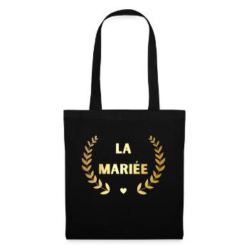 Die goldene Braut - passendes T-Shirt - Stoffbeutel - Schwarz - Vorne
