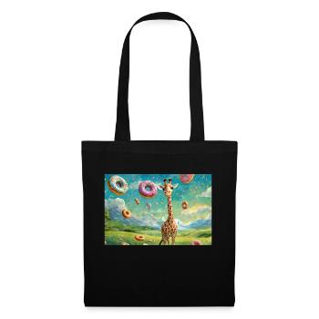 Girafe au pays du lait et du miel - Sac en tissu - noir - Devant