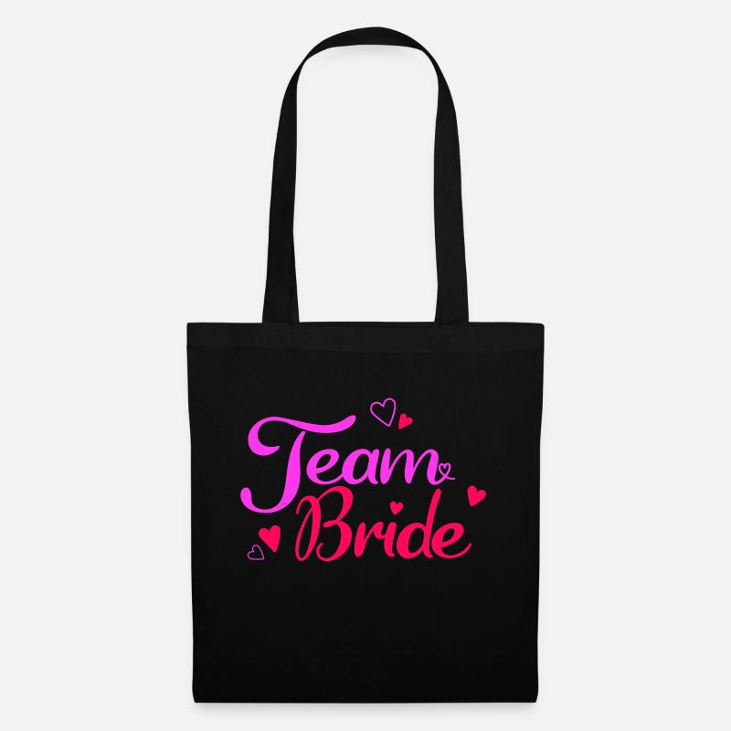 Team Bride - Stoffbeutel - Schwarz
