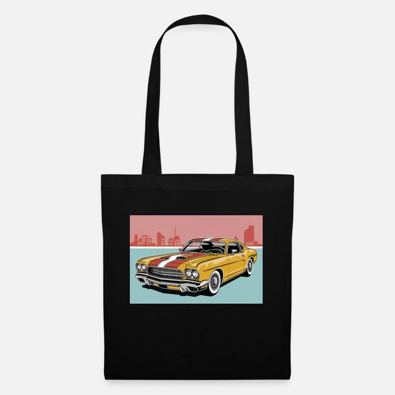 Retro muscle car 2 - Stoffbeutel - Schwarz