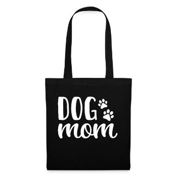 Hund Mama Welpe Pfote Lustige Grafik Muttertag - Stoffbeutel - Schwarz - Vorne