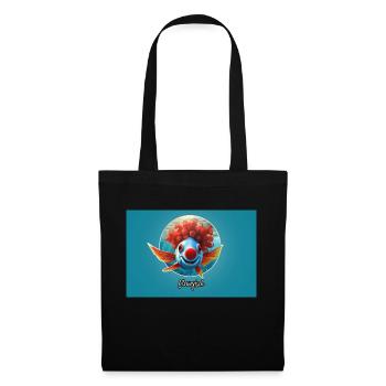 Jeu de mots ambigu sur l’expression allemande - Poisson-clown - Sac en tissu - noir - Devant