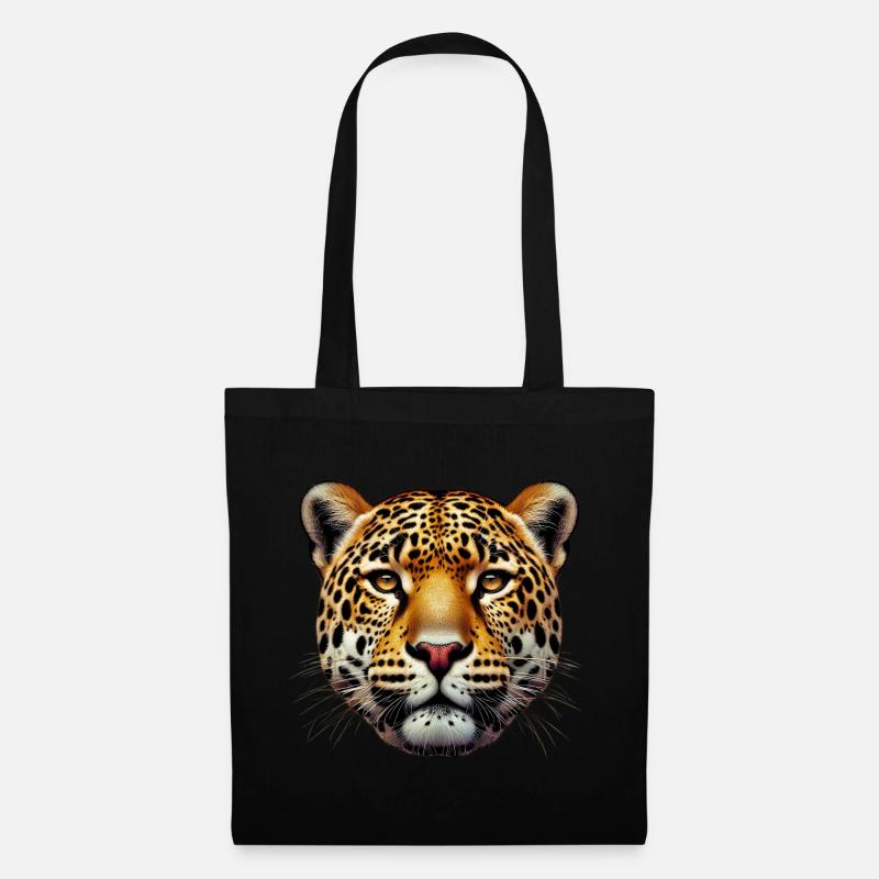 Léopard - Sac en tissu - noir